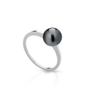 Anello con Perla nera Tahiti 