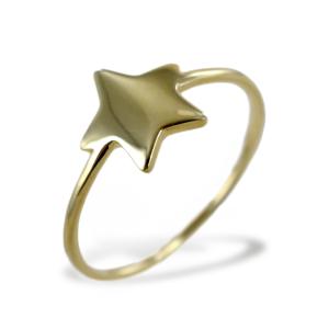 Anello con stella in oro giallo - gallery