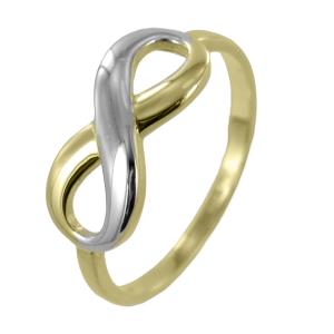 Anello da donna con infinito bicolore  - gallery