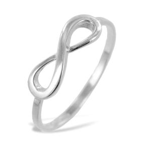 Anello da donna con infinito in oro bianco