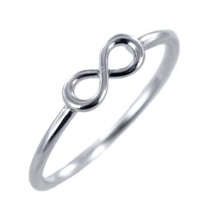 Anello da donna con infinito mini in oro bianco