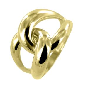 Anello da donna doppia fascia oro giallo