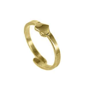 Anello donna gioielli Rebecca in argento giallo cuore SWCAAO02 - gallery