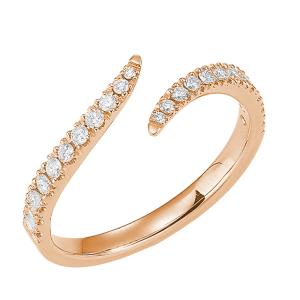 Anello Fantasia in oro rosa con Diamanti 
