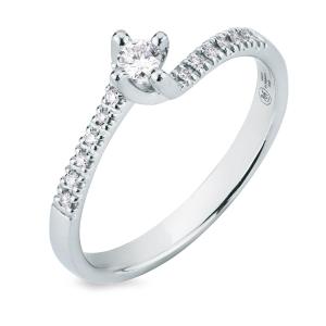 Anello fantasia solitario Valentine con Diamanti 