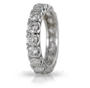 Anello fede Eternity con diamanti  - gallery