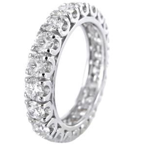 Anello fedina Eternity oro e diamanti ct. 2.50 G