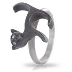 Anello in argento e Diamanti Pulci - Lo Sfigatto