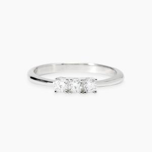 Anello Mabina  MY DIAMOND Donna in argento Trilogy con Diamante Lab-Grown 0.27 ct misura 13
