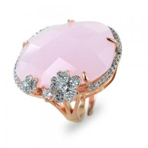 Anello margherite e quarzo rosa GIOIELLI SAMUI - gallery