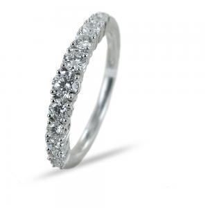 Anello Riviera a scalare con 11 Diamanti per un carato - gallery