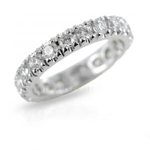 Anello riviera Eternity in oro e diamanti ct 1.50 veretta girodito