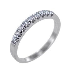 Anello Riviera sottile 9 diamanti in oro e diamanti ct 0.16 G