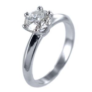 Anello Solitario a Corona con diamante da oltre un carato 1.23 