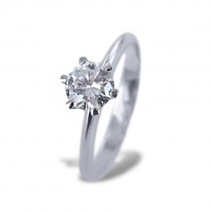 Anello Solitario a Corona con diamante un carato 1.00