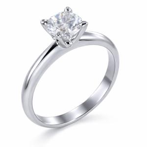 Anello Solitario a V con diamante da un carato certificato IGI