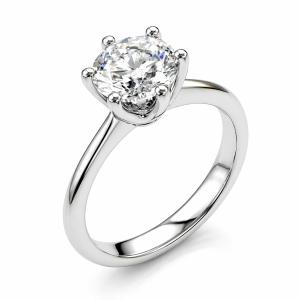 Anello Solitario con diamante da un carato e mezzo 6 griffes - gallery