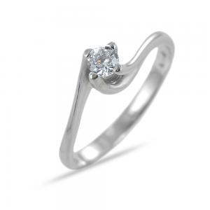 Anello solitario Valentine con zircone 4.30 mm  - gallery