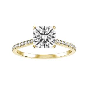 Anello Solitario Diamante Cushion Lab Grown grande 2 carati cert IGI