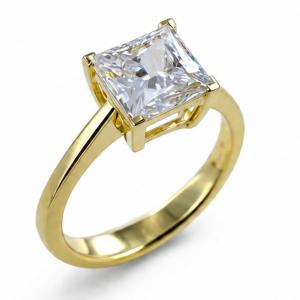 Anello Solitario Diamante Lab Grown Princess 2.53 carati