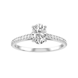 Anello Solitario Diamante Ovale Lab Grown grande 1.06 carati cert IGI - gallery