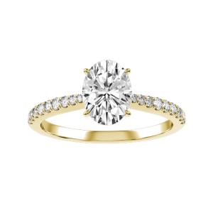 Anello Solitario Diamante Ovale Lab Grown grande 1.59 carati cert IGI