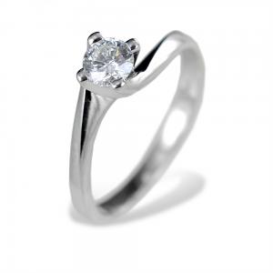 Anello Solitario grande Valentine con diamante 0.38 F - gallery