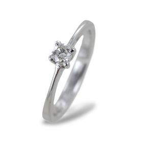 Anello Solitario medio con diamante ct. 0.23 H VVS collezione Marilyn - gallery