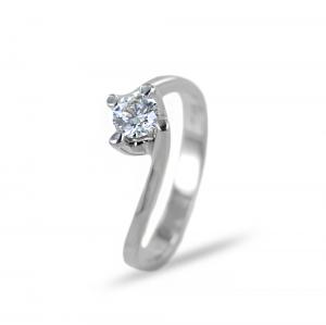 Anello solitario Valentine ct 0.41 G VS - gallery