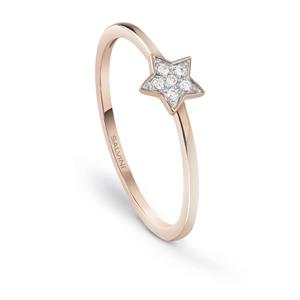 Anello stella di diamanti in oro rosa i Segni Salvini gioielli 