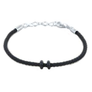 Base bracciale per Le Pulci in corda e argento - gallery