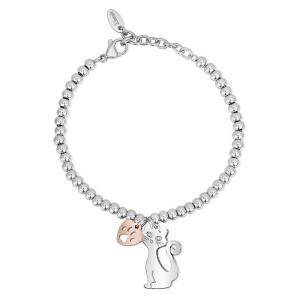 Bracciale 2Jewels donna in acciaio con charm gatto collezione Preppy 231969 - gallery