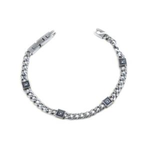 Bracciale 2Jewels Uomo acciaio 316L con zirconi bianchi  232307 - gallery