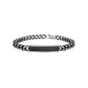 Bracciale 2Jewels Uomo acciaio PVD nero e zirconi neri 232227 - gallery