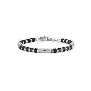 Bracciale 2Jewels Uomo BOLT 2.0 acciaio pvd nero e cristallo nero 232098 - gallery