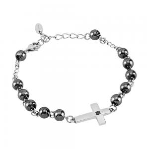 Bracciale 2Jewels Uomo Faith in acciaio e sfere nere 231346 - gallery