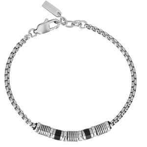 Bracciale 2Jewels Uomo in acciaio e PVD nero Blckchain 232077