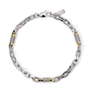 Bracciale 2Jewels Uomo in acciaio e PVD oro giallo 232372 - gallery