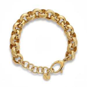 Bracciale a catena Dvccio in argento dorato 24 kt  - gallery
