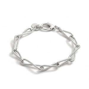 Bracciale a catena Dvccio in argento oro bianco 24 kt 