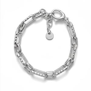 Bracciale a catena Dvccio in argento oro bianco 24 kt 