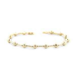 Bracciale a sfere sfaccettate in oro giallo