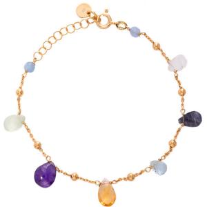 Bracciale Amelie da donna in argento giallo pietre naturali  