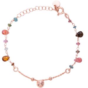 Bracciale Amelie da donna in argento rosato con pietre naturali   - gallery