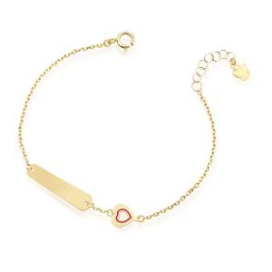 Bracciale Bambina Roberto Giannotti in oro 9kt Cuoricino a targhetta NKT 387