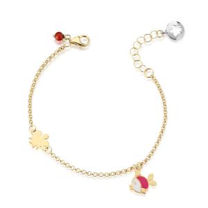 Bracciale Bambino Roberto Giannotti in oro 9kt Angioletto e Pesciolino NKT248