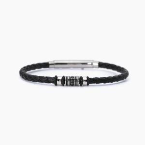 Bracciale da uomo in acciaio in lab leather SMARTER 533710 - gallery
