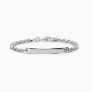 Bracciale da uomo con catena rolo e targhetta FIRST 533707