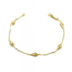 Bracciale con coni in oro giallo e bianco  - gallery