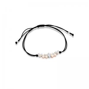 Bracciale con Cuori e Angelo in argento con Zirconi GIA322